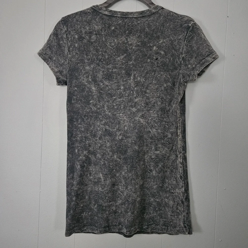 Cross Graphic T-Shirt Women Large Charcoal Wash Short sleeve Grunge - Picture 2 of 7
